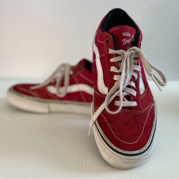 Vans Pro Trujillo SG Sneakers Mens Size 6.5 Red Skater Skateboard Shoes Suede - Picture 3 of 9